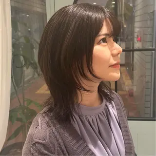 セミロング カラー ヘアアレンジ 🍓女性専用サロン/ こころ🍓のヘアスタイル