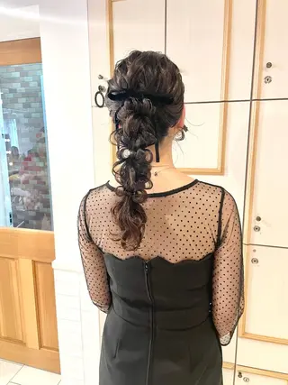 セミロング カラー ヘアアレンジ ハイトーンピンク🍑 ブリーチ🍑RINAのヘアスタイル