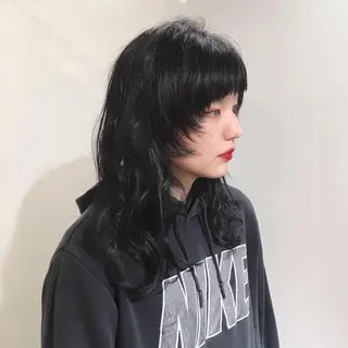 セミロング カラー ヘアアレンジ As hair所属・柔らか垢抜けｶﾗｰと ｶｯﾄ🫧ASUKAのヘアスタイル