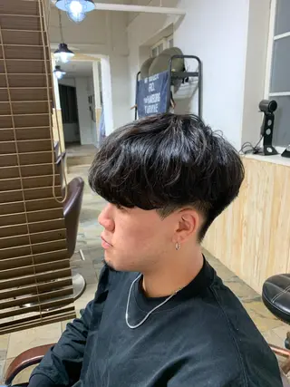 ショート メンズ フェードカット/メン ズパーマ/森巧真のヘアスタイル