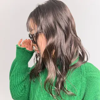 セミロング カラー ブリーチなしWカラー レイヤー/KOHNOのヘアスタイル