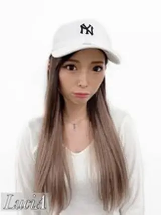 カラー ヘアアレンジ ロング エクステ LuciAのヘアスタイル