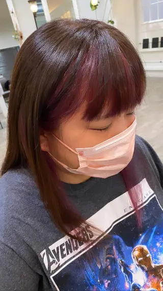 ロング カラー qulim所属・前橋 姫奈のヘアスタイル