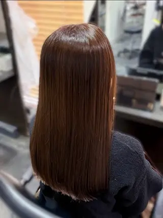 セミロング 瀬田/韓国レイヤー/ トレンドヘア石田亜弥のヘアスタイル