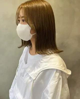 ミディアム 奥田 蓮のヘアスタイル