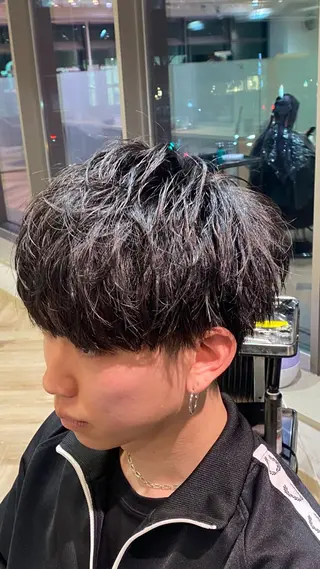 メンズ メンズ特化/フェザー /パーマ/伊勢元のヘアスタイル