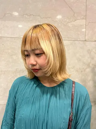 えんぐちとも／透明感 カラー／博多ボブのヘアスタイル