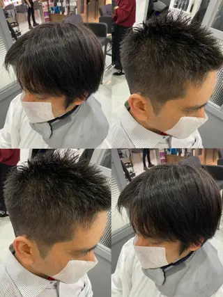 ショート カラー パーマ ヘアアレンジ メンズ 🔥メンズパーマ特 化🔥渡辺一翔🔥のヘアスタイル