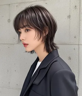 ショート ウルフカット 811 大阪梅田 ウルフのヘアスタイル