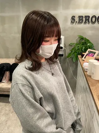 ミディアム S.BROOM なんばTAKUYAのヘアスタイル