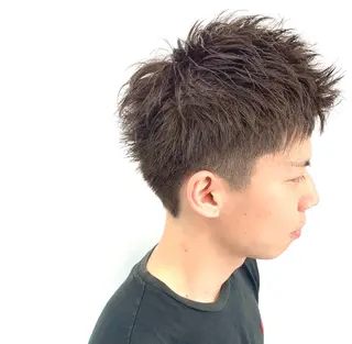 ショート カラー パーマ 柏メンズカットパーマ NO.1タイチのヘアスタイル