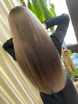 ロング パーマ 縮毛矯正しかしない人 栄 矢場町 服部飛鳥のヘアスタイル