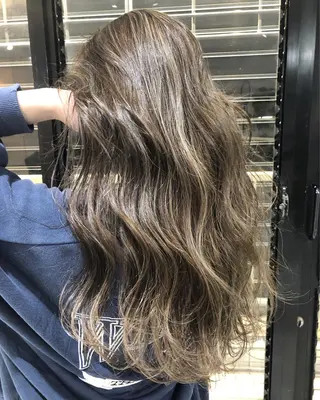 ロング カラー パーマ ヘアアレンジ メンズ キッズ ネイル マツエク・マツパ 韓国風×透明感カラー 髪質改善オタベシンヤのヘアスタイル