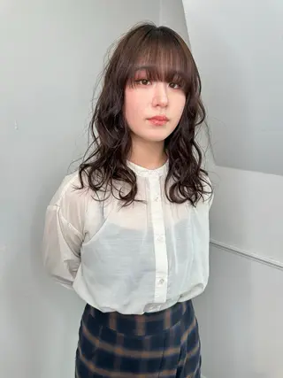 ミディアム パーマ ボブ・レイヤー支持 No.1/Ryokiのヘアスタイル