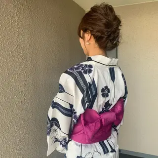 セミロング ヘアアレンジ chouette/ 根本優希のヘアスタイル