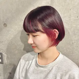 ショート カラー 藤澤 夏実/インナーカラーのヘアスタイル