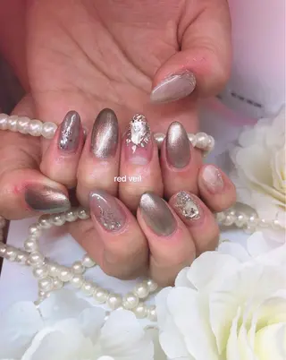 セミロング ネイル 長さ出し専門 nynaのネイルデザイン