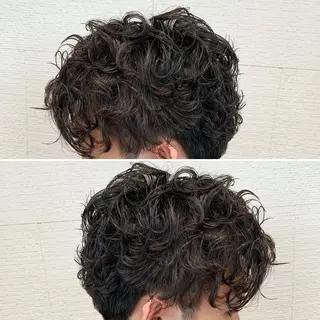 ミディアム パーマ メンズ 【メンズ縮毛矯正】 田中秀斗のヘアスタイル