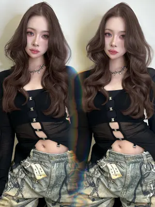 ロング カラー ワンホン🎀韓国ヘア 💞渋谷/GAKUのヘアスタイル