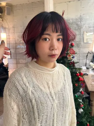 ショート カラー haco＋所属・圧倒的デザイン力 店長🎨RENAのヘアスタイル