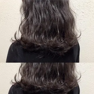 ミディアム カラー ツキノキ ミナのヘアスタイル