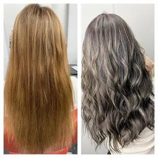 ロング カラー ヘアアレンジ 🌟ブリーチ特化型 ハイトーンカラー🌟のヘアスタイル