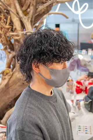 パーマ メンズ シャドウパーマ/ ルーズパーマ/メンズのヘアスタイル