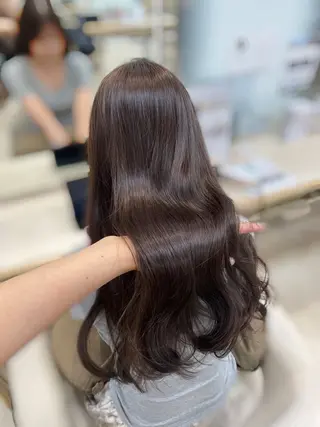 ロング カラー 透明感ワンカラー🎀 レイヤー/AOのヘアスタイル