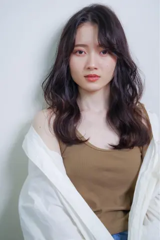 ミディアム カラー レイヤーカット🌙 縮毛矯正🪞ヒロキのヘアスタイル