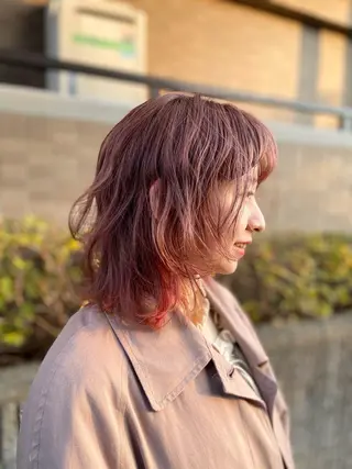 セミロング カラー 🌷レイヤーカット/ フルキシオリ🌷のヘアスタイル