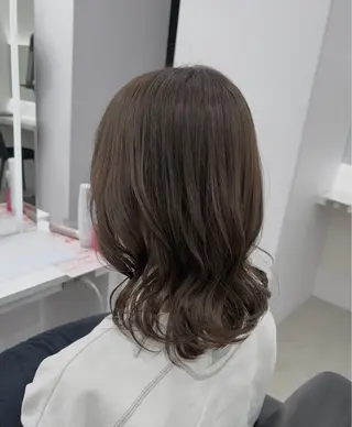 ミディアム カラー グレージュ/ベージュ /経堂/sana🌱のヘアスタイル