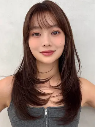 ロング ツヤ髪縮毛矯正💫/ ハイトーン/あゆみのヘアスタイル