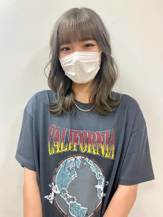 セミロング カラー 🍒KIKUCHI KANAE🍒のヘアスタイル