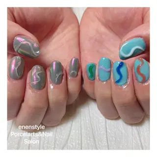 ミディアム ネイル 👑enen style👑のネイルデザイン