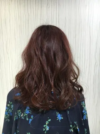 ミディアム セミロング ロング カラー パーマ ✨艶髪✨透明感✨ 山内大樹のヘアスタイル