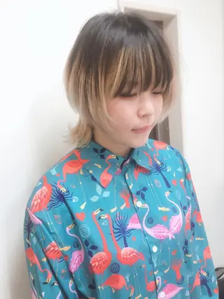 ショート カラー ショートボブ縮毛矯正 髪質改善のプロ山道潤のヘアスタイル