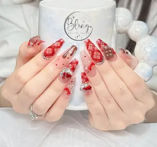 ロング カラー Bling Salonのネイルデザイン