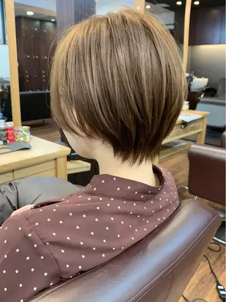 ショート 縮毛矯正/ショート/ レイヤー/畑中正敏のヘアスタイル