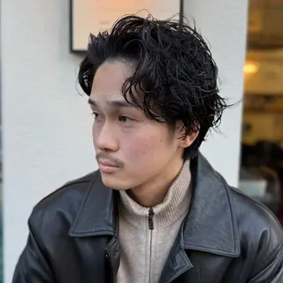 ショート パーマ メンズ barber　shop KING所属・💈メンズ　床屋💈 似合わせ💈春日井のヘアスタイル