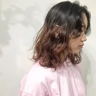 セミロング カラー レイヤー/顔周り /AKARIのヘアスタイル