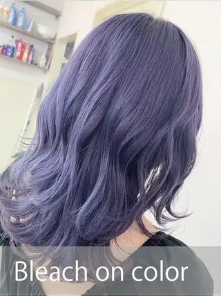 セミロング カラー PEQSS HAIRのヘアスタイル