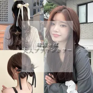 セミロング カラー 表参道/髪質改善・ 透明感 colorのヘアスタイル