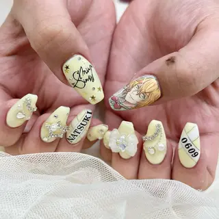 ロング ネイル 池袋痛ネイル Nok. 渡辺のネイルデザイン