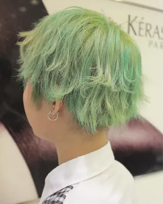 ショート カラー ヘアアレンジ 遠藤 拓馬のヘアスタイル