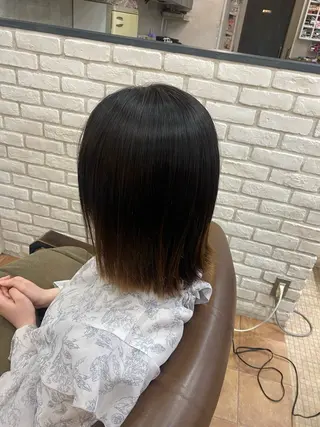 ミディアム カラー パーマ メンズ 金子 明日香のヘアスタイル