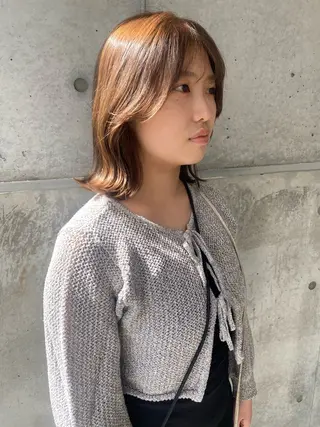 ミディアム カラー les baladins du miroir所属・🍃YURI 🍃のヘアスタイル