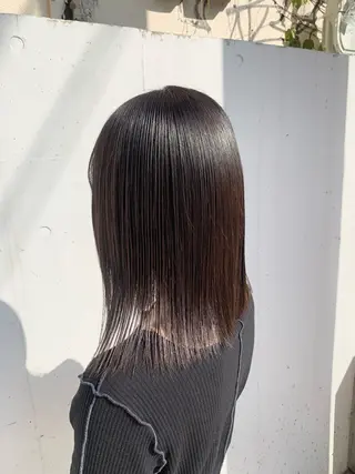 ミディアム カラー 水原波津輝/ボブ /ニュアンスパーマのヘアスタイル