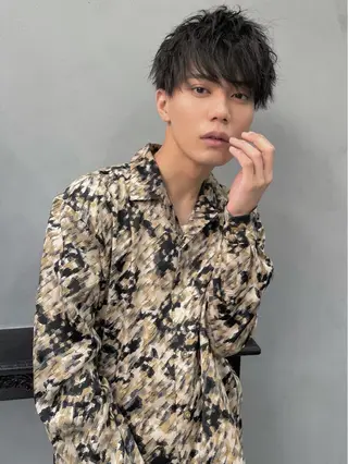 ミディアム 艶カラー/フェイス レイヤー/たむのヘアスタイル