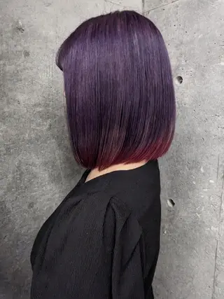 カラー ミディアム 推しカラー🦉にじさ んじカラー🌈🕒✨のヘアスタイル