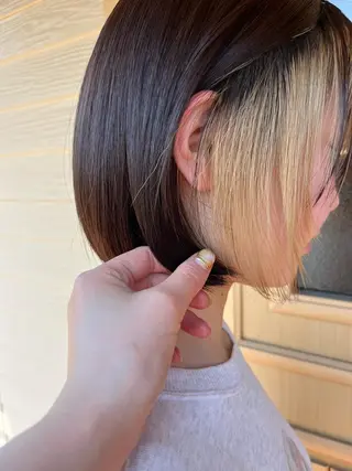 ショート ヘアアレンジ ウスイマイコ カット/ケアカラーのヘアスタイル